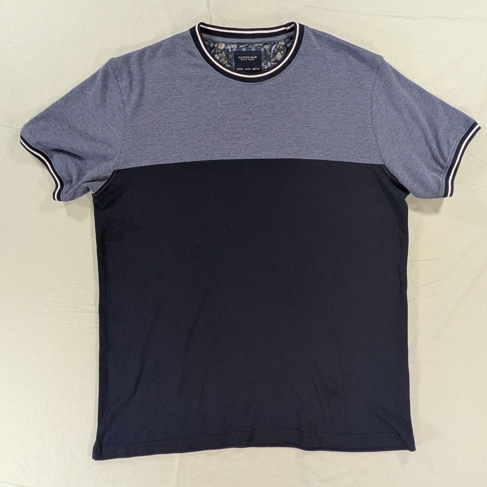 Cactus Man Ricky Singh Men's Short Sleeve  Shirt Blue Color Block